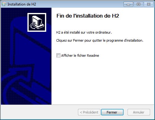 Installation de H2 Console (étape 3) - webeweb.fr : une autre vision du web